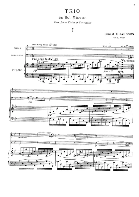 I. Pas trop lent. Anime; II. Vite - piano score