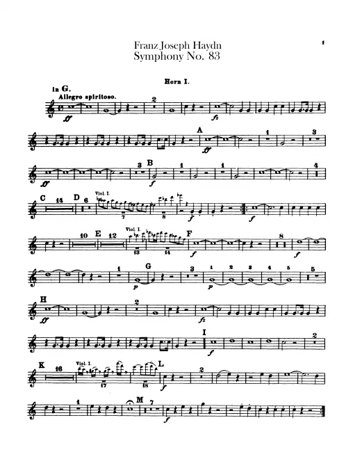Horn 1, 2 (G, E)