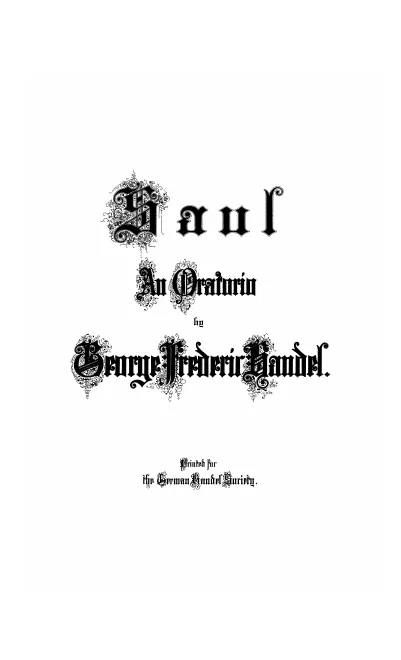 13. Saul: Oratorium (1862)