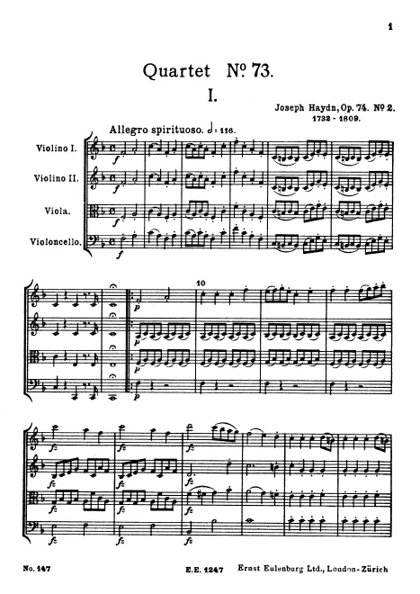 2. Quartet in , Hob.III:73