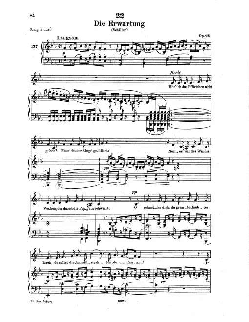 Complete Score (Low Voice, transposed to )
