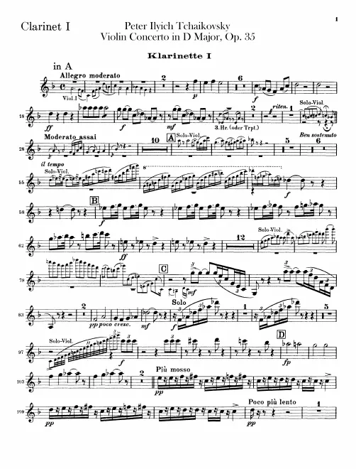 Clarinet 1, 2 (A, B)