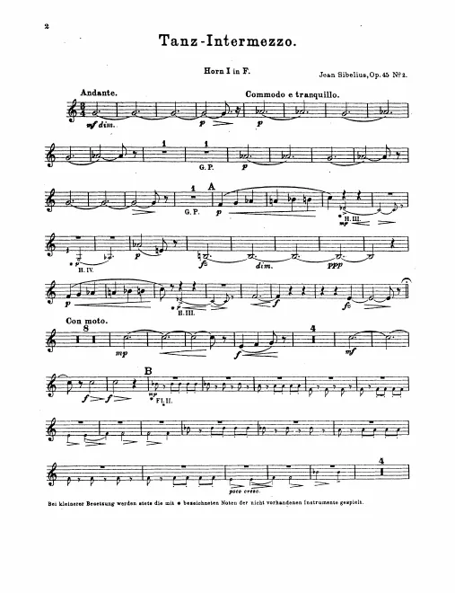 Horn 1, 2, 3, 4 (F)