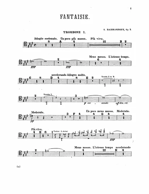 Trombone 1, 2, 3, Tuba