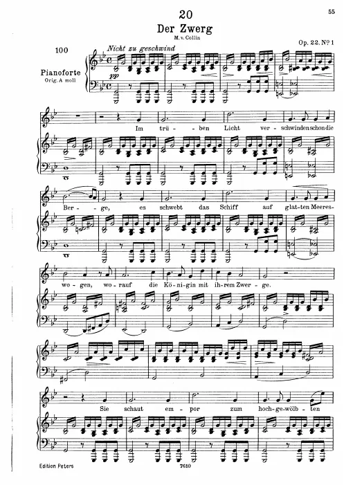 Complete Score (Low voice, transposed to )