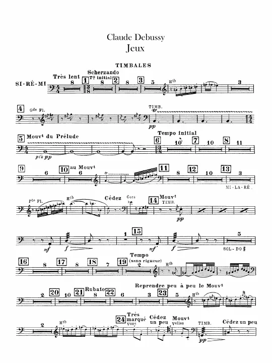 Timpani, Triangle, Tambourine, Xylophone, Cymbals