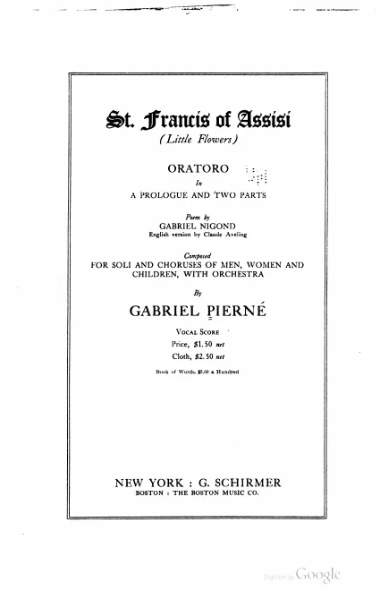 Preliminaries - Libretto - Prologue