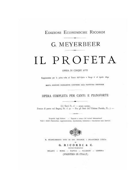 Preface and libretto