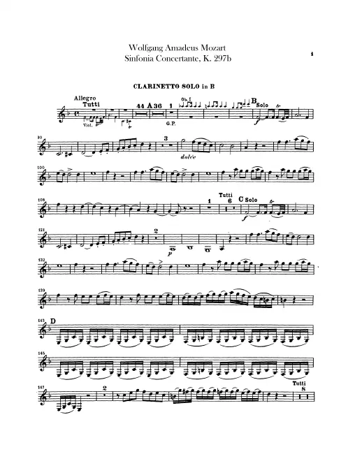 Clarinet Solo (in B)