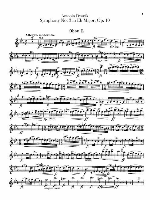 Oboe 1, 2, English Horn