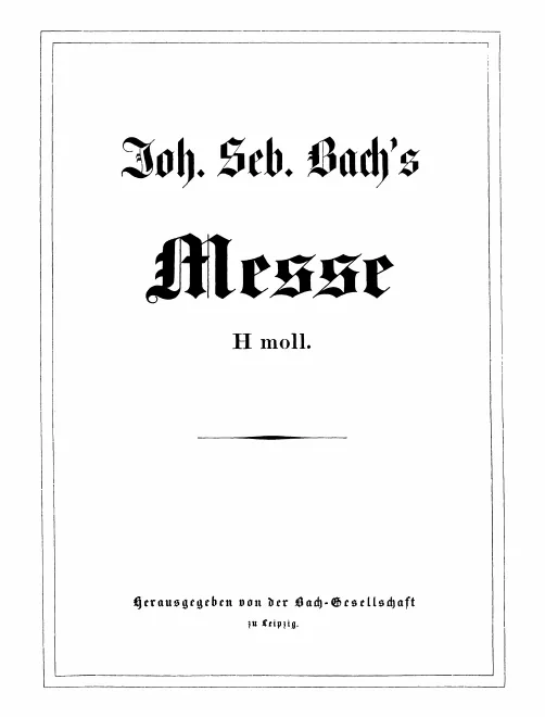 6. Messe H-moll