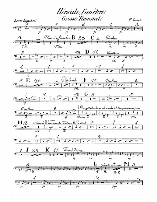 Bass Drum, Snare Drum, Tam-Tam, Cymbals, Glockenspiel