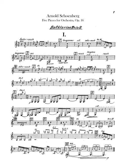 Bass Clarinet (B♭), Contrabass Clarinet (A)