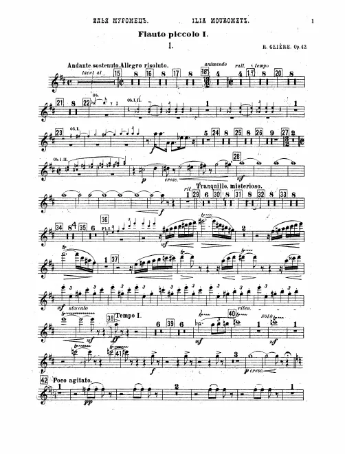 Piccolo 1, Flute 1, 2, 3/Piccolo 2