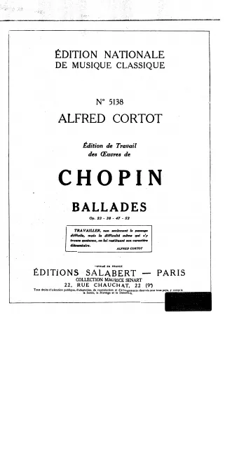 Complete Score (Edition de travail)