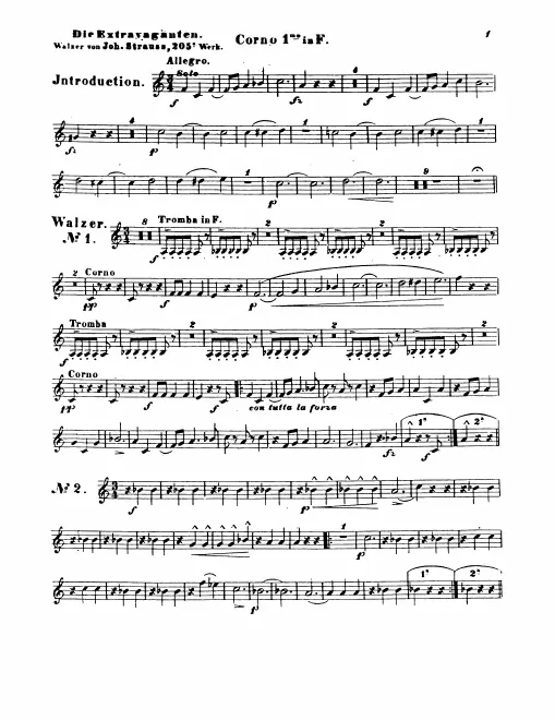 Horn 1, 2, 3, 4 (F)