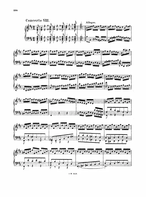 8. Concerto in , BWV 979