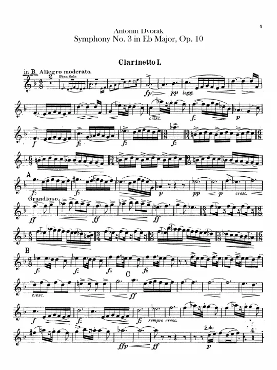 Clarinets 1, 2 (B, A)