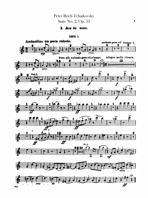 Oboe 1, 2, English Horn