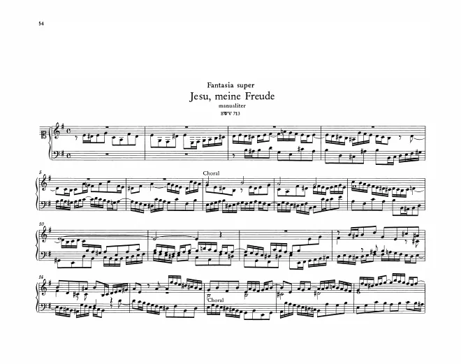 Fantasia super 'Jesu, meine Freude', BWV 713