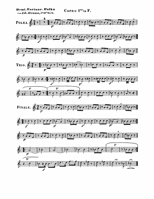 Horn 1, 2, 3, 4 (F)