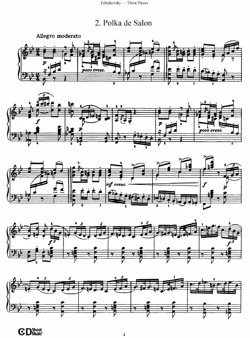 2. Polka de salon ; 3. Mazurka de salon