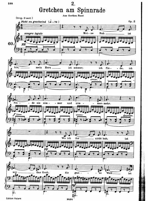 Complete Score (low voice, transposed to )