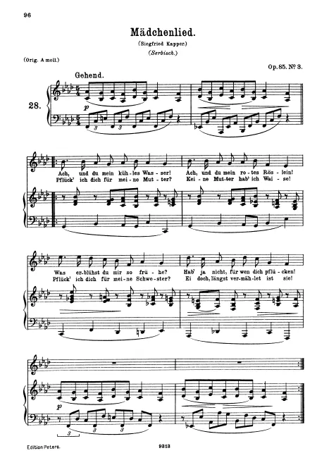 3. Mädchenlied