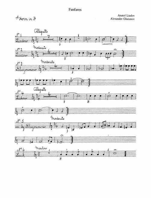 Horn 1, 2, 3, 4 (F)