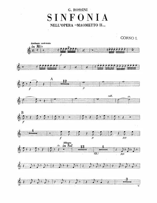 Horn 1, 2, 3, 4 (E, C)