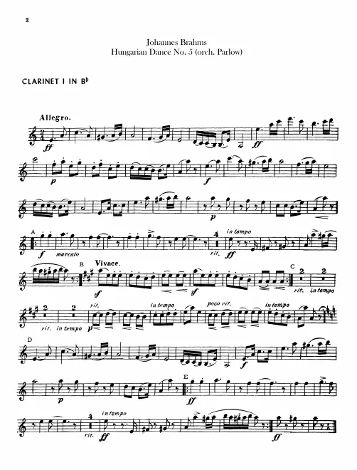 Clarinet 1, 2 (B/A)