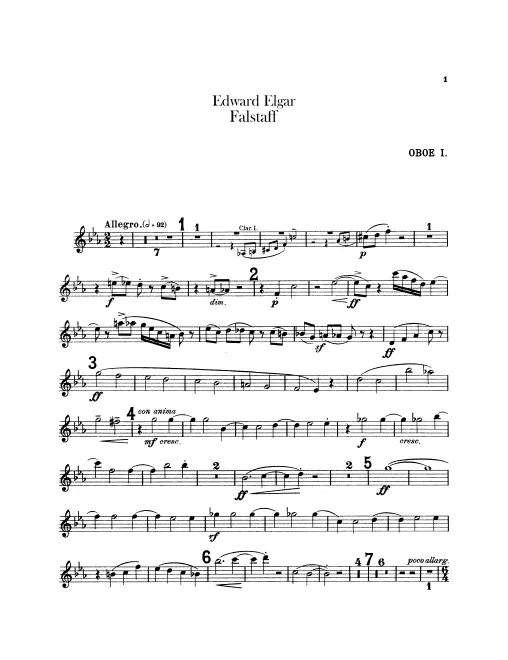 Oboe 1, 2, English Horn