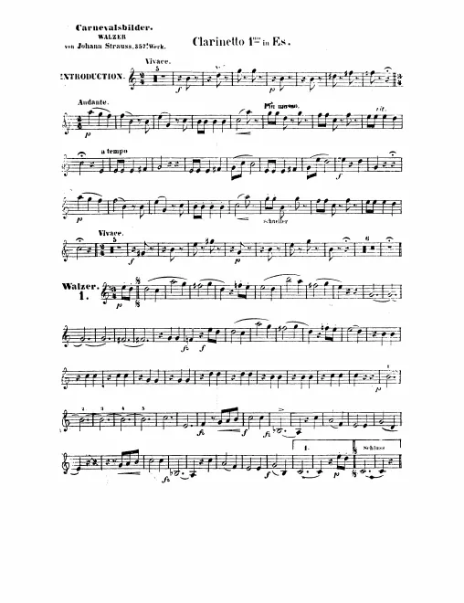 Clarinet 1 (E), 2 (B)