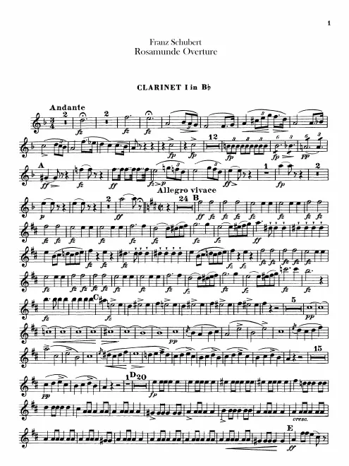 Clarinet 1, 2 (C, plus B transposed)