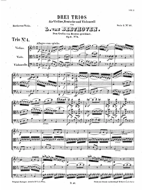 3. Trio in C minor - Complete score