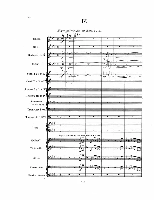 IV. Allegro moderato, ma con fuoco