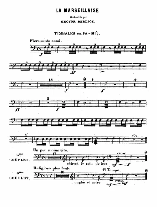 Timpani 1, 2, 3, Bass Drum