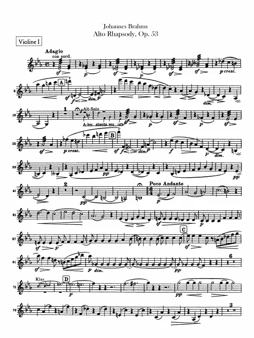 Violins I, II