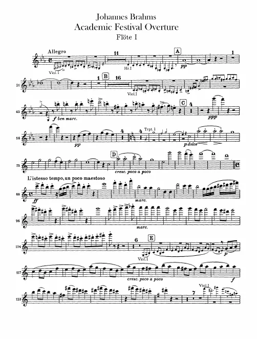 Flute 1, 2, Piccolo