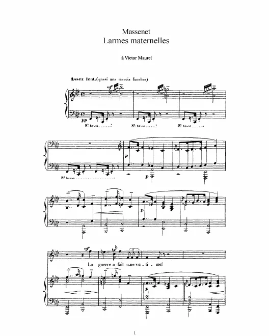 Complete Score (F minor: high voice and piano)