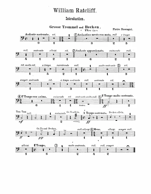 Bass Drum/Cymbals/Tam-Tam, Snare Drum