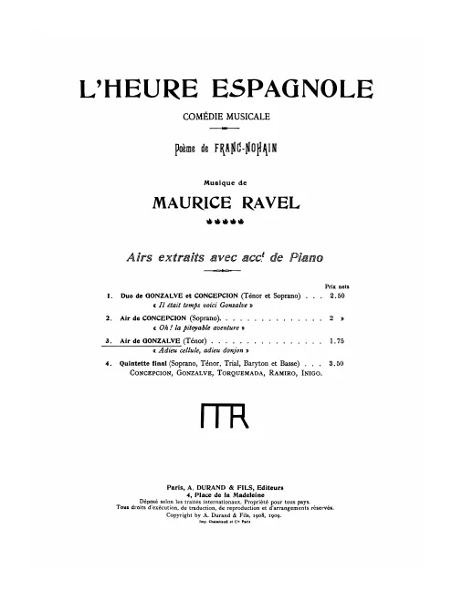 Air de Gonzalve: "Adieu cellule, adieu donjon"