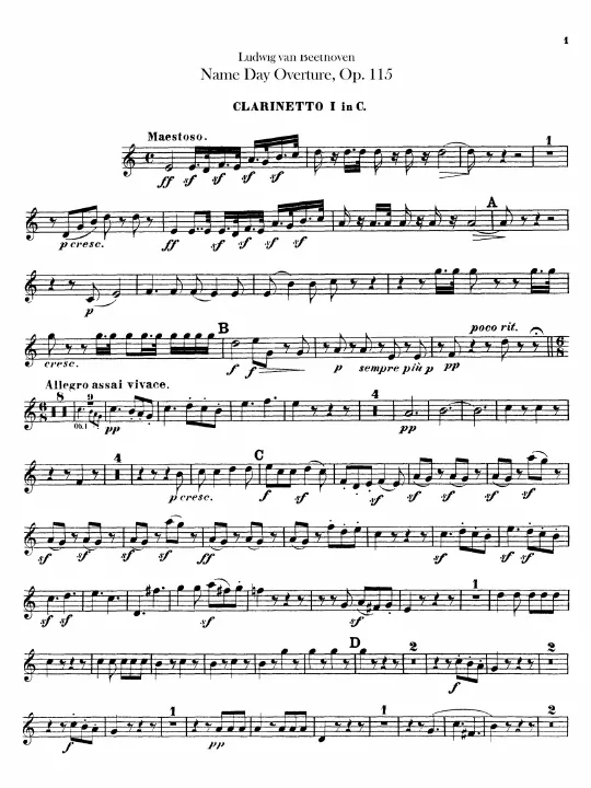 Clarinet 1, 2 (C)
