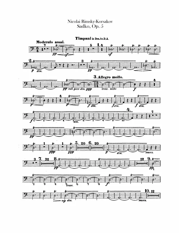 Timpani, Cymbals, Bass Drum, Tam-Tam