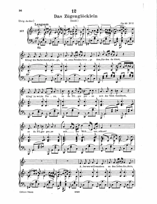 Complete Score (Low Voice, transposed to )
