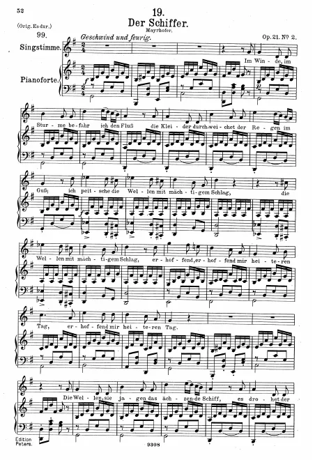 Complete Score (High voice, transposed to )
