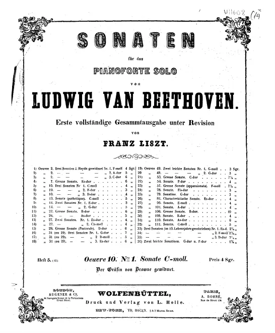 Heft 5. Piano Sonata No.5, Op.10 No.1
