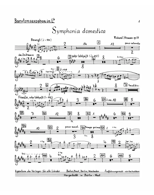 Baritone Saxophone (E)