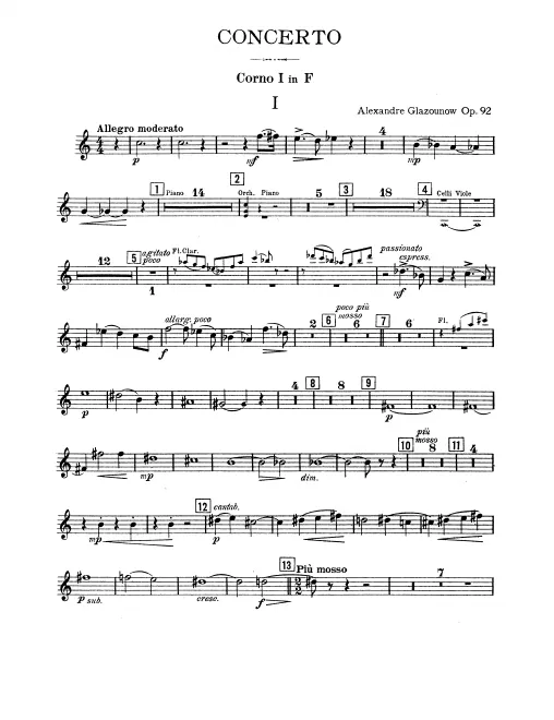 Horn 1, 2, 3, 4 (F)