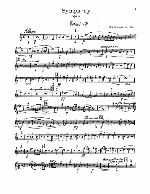 Horn 1, 2, 3, 4 (F)